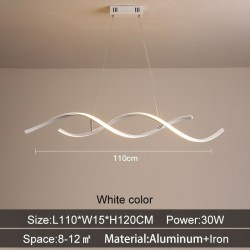 Moderner Kronleuchter - Deckenleuchte - LED - dimmbar - mit Fernbedienung - welliges Design