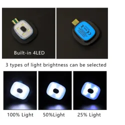 Warme Strickmütze - mit LED-Licht - unisex