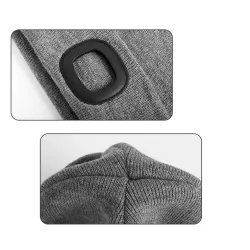 Warme Strickmütze - mit LED-Licht - unisex