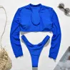 Sexy Bikini Set - String / Langarmshirt