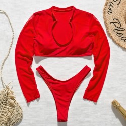 Sexy Bikini Set - String / Langarmshirt