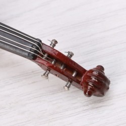 Mini-Holzgeige - Musikinstrument - Miniaturdekoration - mit Ständer / Koffer