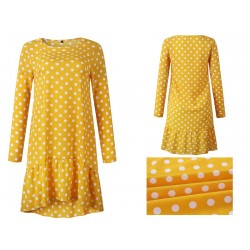 Autumn polka dot dress - with long sleevesDresses
