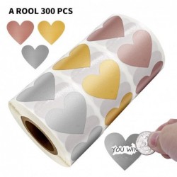 Heart shaped labels - scratch stickers - 2.5cm - 300 piecesDecoration