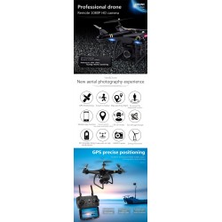 Electric YunTai UAV 101 - GPS - 5G - WiFi - FPV - 4K Electric Camera - RC Drone Quadcopter - RTF