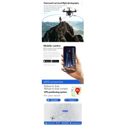Electric YunTai UAV 101 - GPS - 5G - WiFi - FPV - 4K Electric Camera - RC Drone Quadcopter - RTF