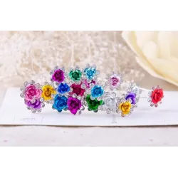 Luxurious hair pins with crystal flowers - 200 piecesHair clips
