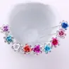 Luxurious hair pins with crystal flowers - 200 piecesHair clips