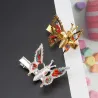 Hollow-out butterfly - hair clip with crystal decorationsHair clips