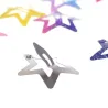 Colorful hair clips - glitter butterflies / stars - 12 piecesHair clips