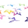 Colorful hair clips - glitter butterflies / stars - 12 piecesHair clips