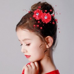 Elegante runde Haarspange - Schleierkrautblüte - mit Perlenverzierungen