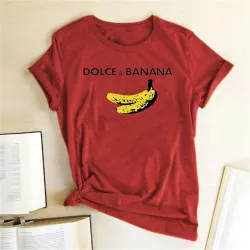 Dolce & Banana - funny print t-shirt - short sleeveBlouses & shirts