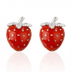 Red strawberries - metal cufflinksCufflinks