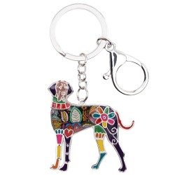 Great dane - enamel dog - metal keychainKeyrings