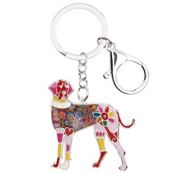 Great dane - enamel dog - metal keychainKeyrings