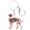 Great dane - enamel dog - metal keychainKeyrings