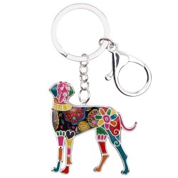 Great dane - enamel dog - metal keychainKeyrings