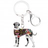 Great dane - enamel dog - metal keychainKeyrings