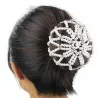 Hair bun cover - handmade - crochet design - with pearlsHair clips