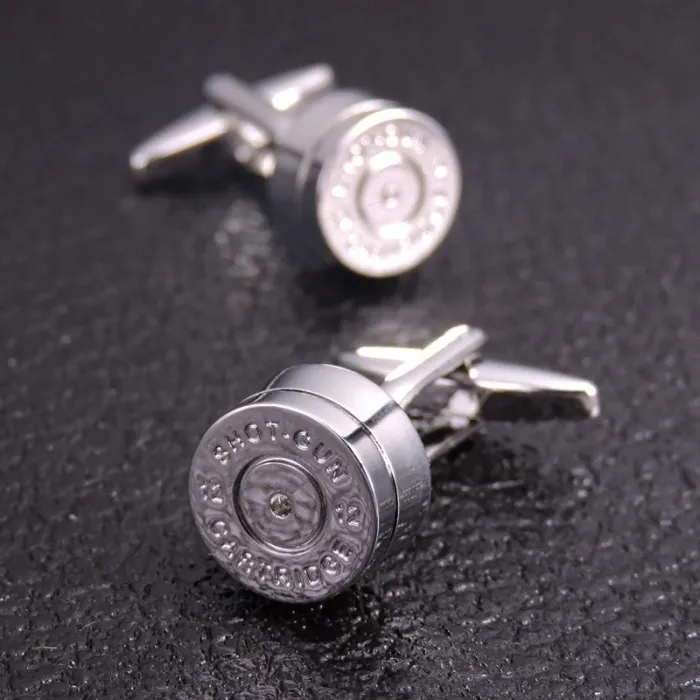 Runde silberne Manschettenknöpfe in Kugelform