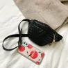 Fashionable small leather bag - with adjustable strap - waist / shoulderBags