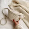 Fashionable small leather bag - with adjustable strap - waist / shoulderBags