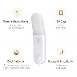 Baseus - induction lamp - night light - with motion sensor - USB - LEDWall lights