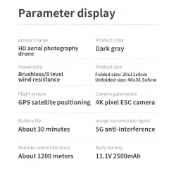 KF101 - GPS - 5G - WiFi - FPV - 4K HD ESC Camera - EIS - RC Drone Quadcopter - RTFDrones