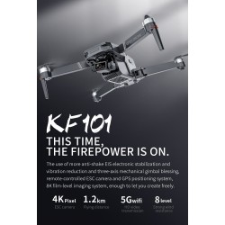 KF101 - GPS - 5G - WiFi - FPV - 4K HD ESC Camera - EIS - RC Drone Quadcopter - RTF