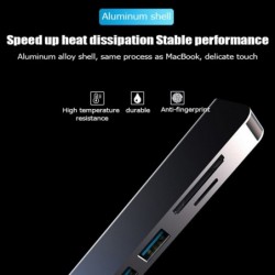 USB HUB-C HUB Adapter - 6 in 1 USB-C auf USB 3.0 HDMI - Splitter