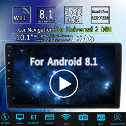 Android 8 - DIN-2 car radio - 10.1" touch screen - GPS - BLUETOOTH - FM - WIFI - MP3 - MIRRORLINKRadio