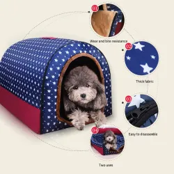 Faltbares Haustierhaus - tragbarer weicher Zwinger - Bett - für Hunde / Katzen