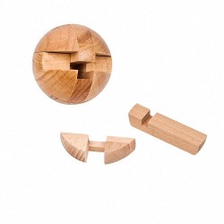 Holzkugel - Schlosspuzzle - pädagogisches Entsperrspielzeug