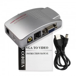 PC-Signalwandlerbox - Adapter - VGA auf TV AV RCA - NTSC PAL