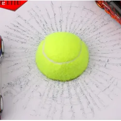 Tennis ball - cracked window - car stickerStickers