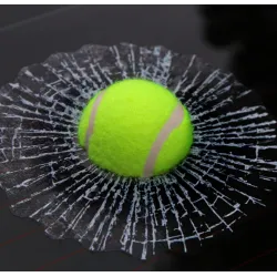 Tennis ball - cracked window - car stickerStickers