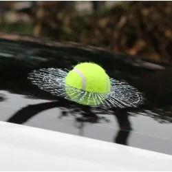Tennis ball - cracked window - car stickerStickers