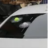 Tennis ball - cracked window - car stickerStickers