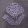 Camouflage Fitness Set - Nahtlos - Langarmshirt / Leggings