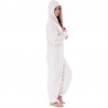 Einteiliger Pyjama - flauschiger Fleece-warmer Overall - mit Kapuze / Reißverschluss