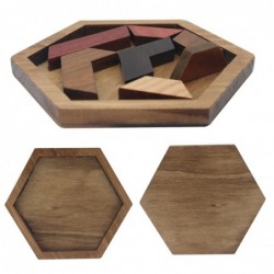 Geometrisches Holzpuzzle - Lernspiel