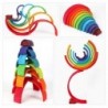 Kreative Bausteine - Lernspielzeug aus Holz - Regenbogen / Kisten / Menschenfiguren / Bälle