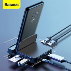 Baseus - Dockingstation - Ladegerät mit Ständer - Typ-C HUB auf HDMI - für Samsung S20 S10 / Huawei P30