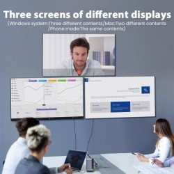 Baseus - USB-C 3.0 / HUB Typ-C auf HDMI - RJ45 VGA SD / TF - Netzteil - 17 in 1 Dockingstation für Macbook Pro