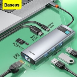 Baseus - USB 3.0 Typ-C HUB auf HDMI RJ45 - SD Reader PD - Dockstation - Splitter - für MacBook Pro