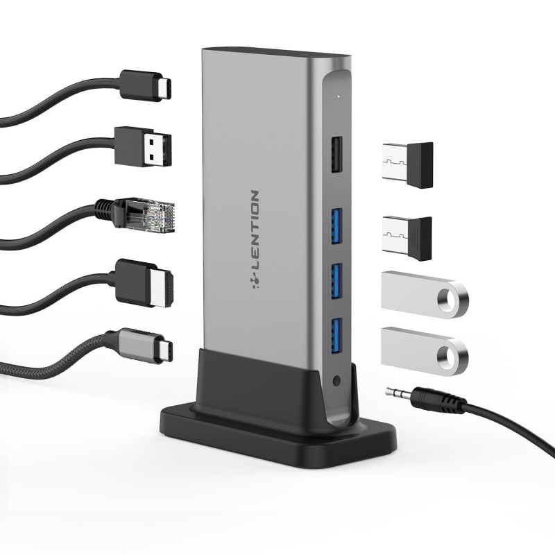 11 in 1 - USB C HUB Typ-C auf Multi HDMI RJ45 VGA - USB 3.0 / 2.0 - Adapter - Dockingstation 11 in 1 - USB C HUB Typ-C auf Multi HDMI RJ45 VGA - USB 3.0 / 2.0 - Adapter - Dockingstation
