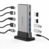 11 in 1 - USB C HUB Typ-C auf Multi HDMI RJ45 VGA - USB 3.0 / 2.0 - Adapter - Dockingstation