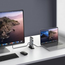 11 in 1 - USB C HUB Typ-C auf Multi HDMI RJ45 VGA - USB 3.0 / 2.0 - Adapter - Dockingstation