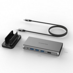 11 in 1 - USB C HUB Typ-C auf Multi HDMI RJ45 VGA - USB 3.0 / 2.0 - Adapter - Dockingstation